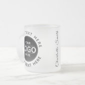 Custom Business Brand Logo フロストグラスマグカップ (正面左)