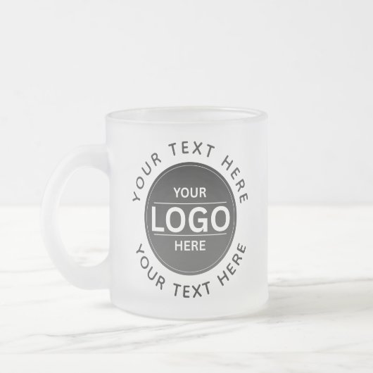 Custom Business Brand Logo フロストグラスマグカップ (左)