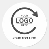 Custom Business Brand Logo ラウンドシール (正面)