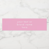 Custom Business Brand Text Professional Pink ペットボトルラベル (シングルラベル)