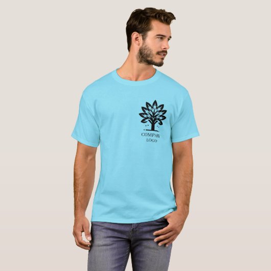 Custom Business Branded Logo QR Scan Code Text Tシャツ (正面フル)