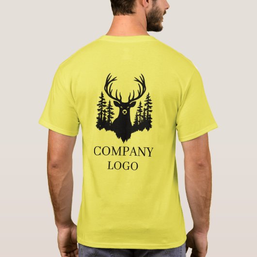 Custom Business Branded Logo QR Scan Code Text Tシャツ (裏面)