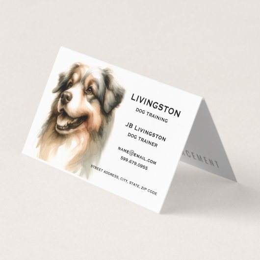 Custom Business Card for Dog Trainers with QR Code 名刺 (正面)