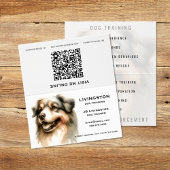 Custom Business Card for Dog Trainers with QR Code 名刺