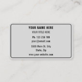 Custom Business Cards Example Design Your Own 名刺 (裏面)
