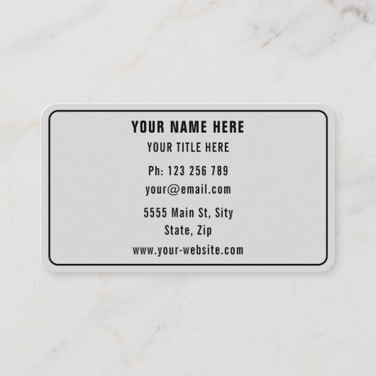 Custom Business Cards Example Design Your Own 名刺 (裏面)
