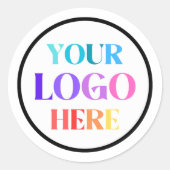 Custom Business Company Logo  ラウンドシール (正面)