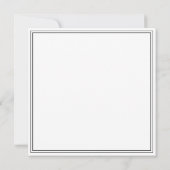 Custom Business Company Logo Black Double Border ノートカード (裏面)