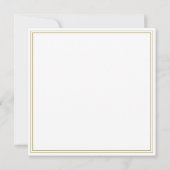Custom Business Company Logo Gold Double Border ノートカード (裏面)