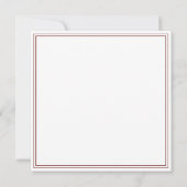 Custom Business Company Logo Maroon Double Border ノートカード (裏面)