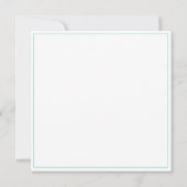 Custom Business Company Logo Teal Square ノートカード (裏面)