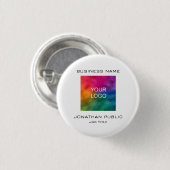 Custom Business Corporate Company Logo Text Round 缶バッジ (正面&裏面)