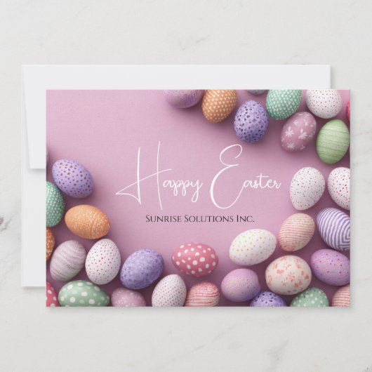 Custom Business Easter Greeting Card  シーズンカード (正面)