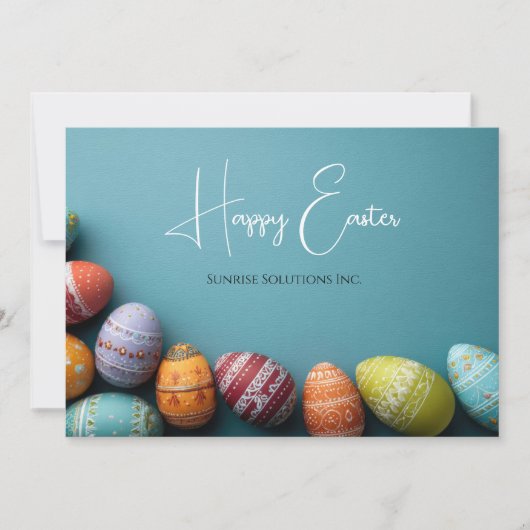 Custom Business Easter Greeting Card  シーズンカード (正面)