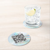 Custom Business Holographic QR Code Marketing ラウンドペーパーコースター (インサイチュ)