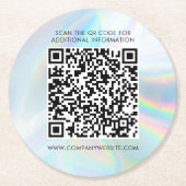 Custom Business Holographic QR Code Marketing ラウンドペーパーコースター (正面)