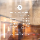 Custom Business Hours Logo AI+ door sign ウィンドウサイン (シート2)