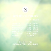 Custom Business Hours Logo AI+ door sign ウィンドウサイン (シート3)