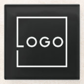 Custom Business Logo ガラスコースター (正面)