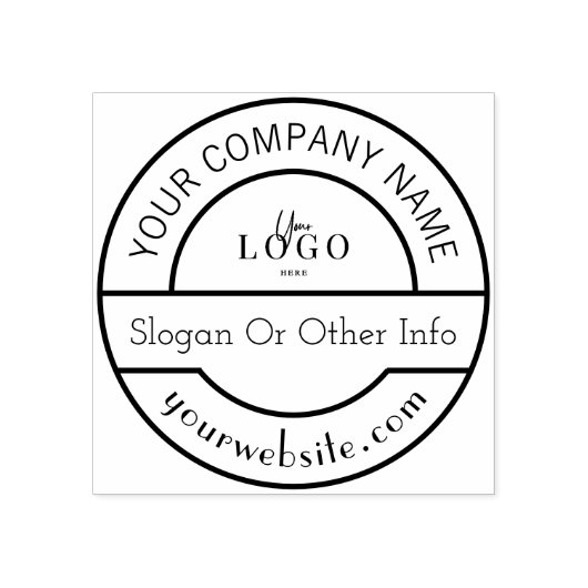  Custom Business Logo ラバースタンプ (インプリント)