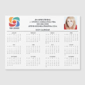 Custom Business Logo 2025 Company Calendar Magnet (正面)