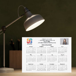 Custom Business Logo 2026 Company Calendar Card