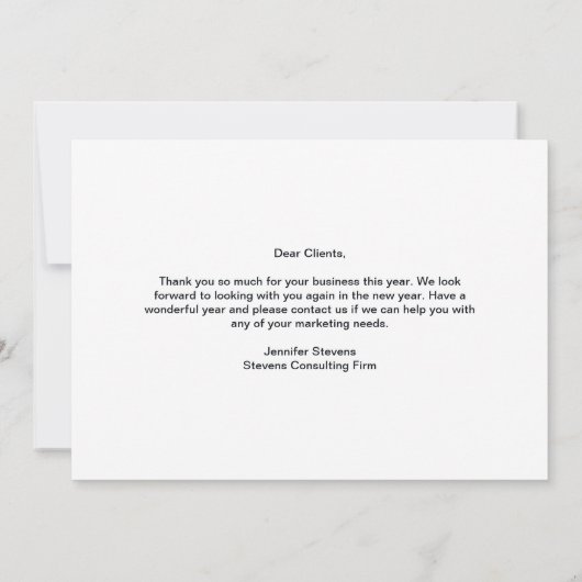 Custom Business Logo 2026 Company Calendar Card (裏面)