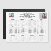 Custom Business Logo 2026 Company Calendar Magnet (正面/裏面)