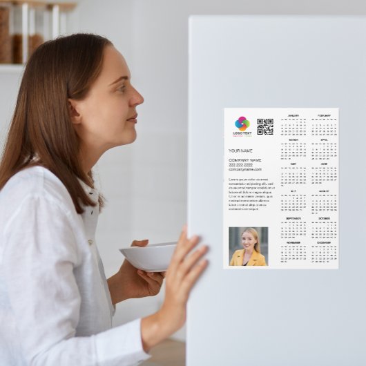 Custom Business Logo 2026 Company Calendar Magnet 