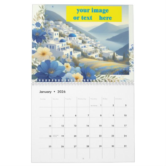 Custom Business Logo 2026 Wall Calendar - Modern a カレンダー (1月 2026)