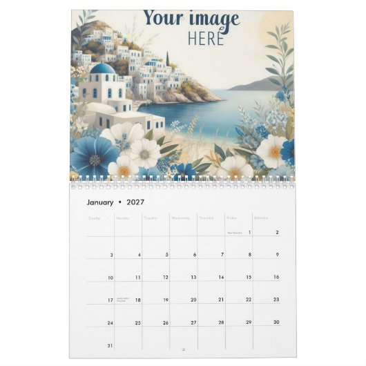Custom Business Logo 2026 Wall Calendar - Modern d カレンダー (1月 2027)