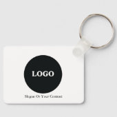 Custom Business Logo – Add Your Logo &Slogan  キーホルダー (正面)