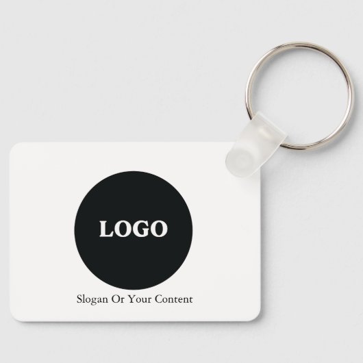 Custom Business Logo – Add Your Logo &Slogan  キーホルダー (正面)