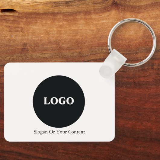 Custom Business Logo – Add Your Logo &Slogan  キーホルダー (正面)
