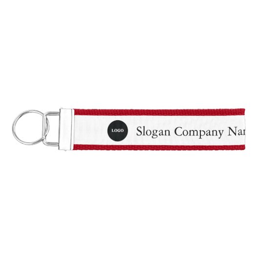 Custom Business Logo – Add Your Logo &Slogan  リストバンドキーホルダー (鍵左)