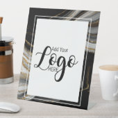 custom business logo advertising marble 台座サイン (インサイチュ)