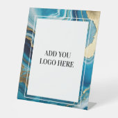 custom business logo advertising pedestal sign 台座サイン (正面)