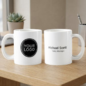 Custom Business Logo and Employee Name コーヒーマグカップ