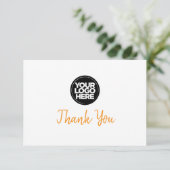 Custom Business Logo And Message Thank You Card 招待状 (スタンド正面)