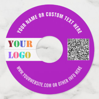 Custom Business Logo and QR Code Wine Glass Tags ワイングラスタグ