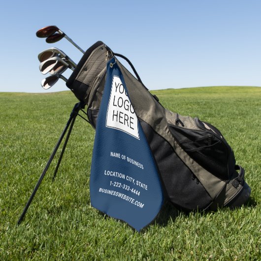 Custom Business Logo and Text ゴルフタオル (グリーン)