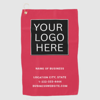 Custom Business Logo and Text ゴルフタオル