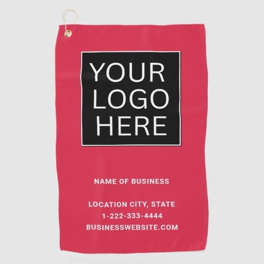 Custom Business Logo and Text ゴルフタオル (正面)