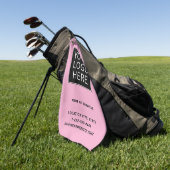 Custom Business Logo and Text ゴルフタオル (グリーン)