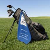 Custom Business Logo and Text ゴルフタオル (グリーン)