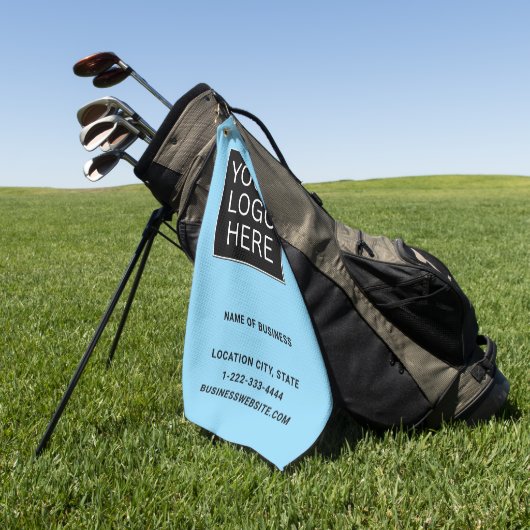 Custom Business Logo and Text ゴルフタオル (グリーン)