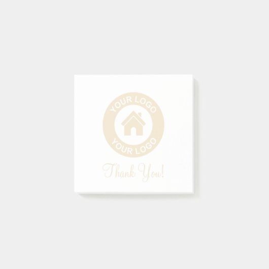 Custom Business Logo And Text ポストイット (正面)