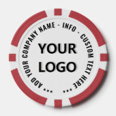Custom Business Logo and Text Branded Poker Chips ポーカーチップ (正面)