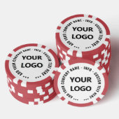 Custom Business Logo and Text Branded Poker Chips ポーカーチップ (積み重ね)