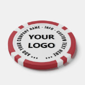 Custom Business Logo and Text Branded Poker Chips ポーカーチップ (シングル)